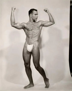 {{ product_title }} Fine Art Print | {{ product_vendor }} Jakero77 Bruce of LA Vintage Art Ullrich Nude Flexing Muscles Gay Interest - 17"x22" Print Art Print  Jakero77