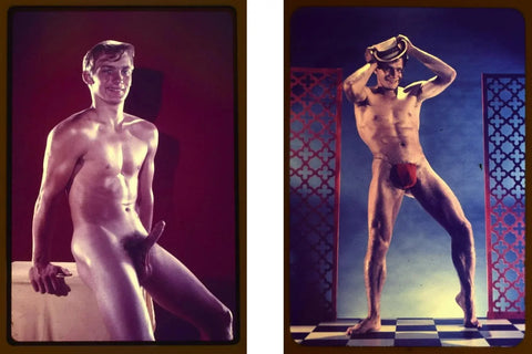 {{ product_title }} Fine Art Print | {{ product_vendor }} Jakero77 Bruce of LA Vintage Gay Hard on & Dancer in Loin Cloth - 17"x22" Print - 1947 Art Print  Jakero77