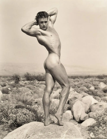 {{ product_title }} Fine Art Print | {{ product_vendor }} Jakero77 Bruce of LA Vintage Gay Interest Nude Male Outside Posed - 17" x 22" Art Print - 2005 Art Print  Jakero77