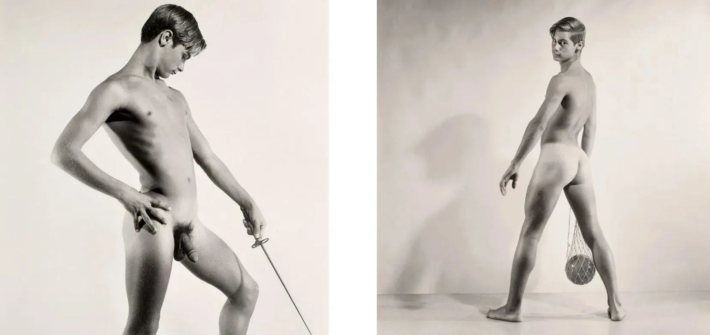 {{ product_title }} Fine Art Print | {{ product_vendor }} Jakero77 Bruce of LA Vintage Homoerotic Gay Interest Nude Male - 17" x 22" Fine Art Print - 1899 Art Print  Jakero77