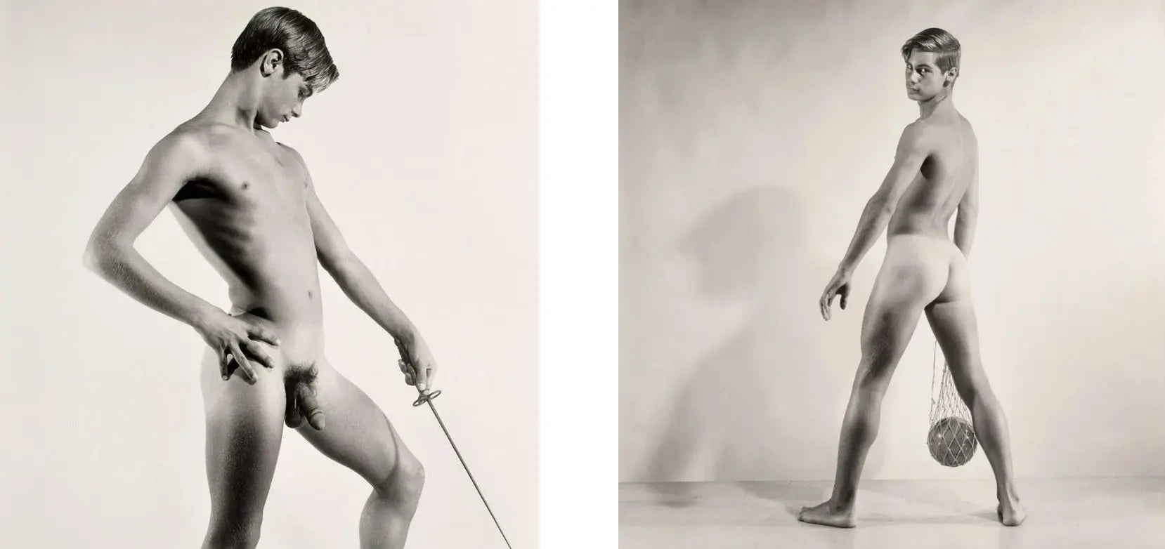 {{ product_title }} Fine Art Print | {{ product_vendor }} Jakero77 Bruce of LA Vintage Homoerotic Gay Interest Nude Male - 17" x 22" Fine Art Print - 1899 Art Print  Jakero77