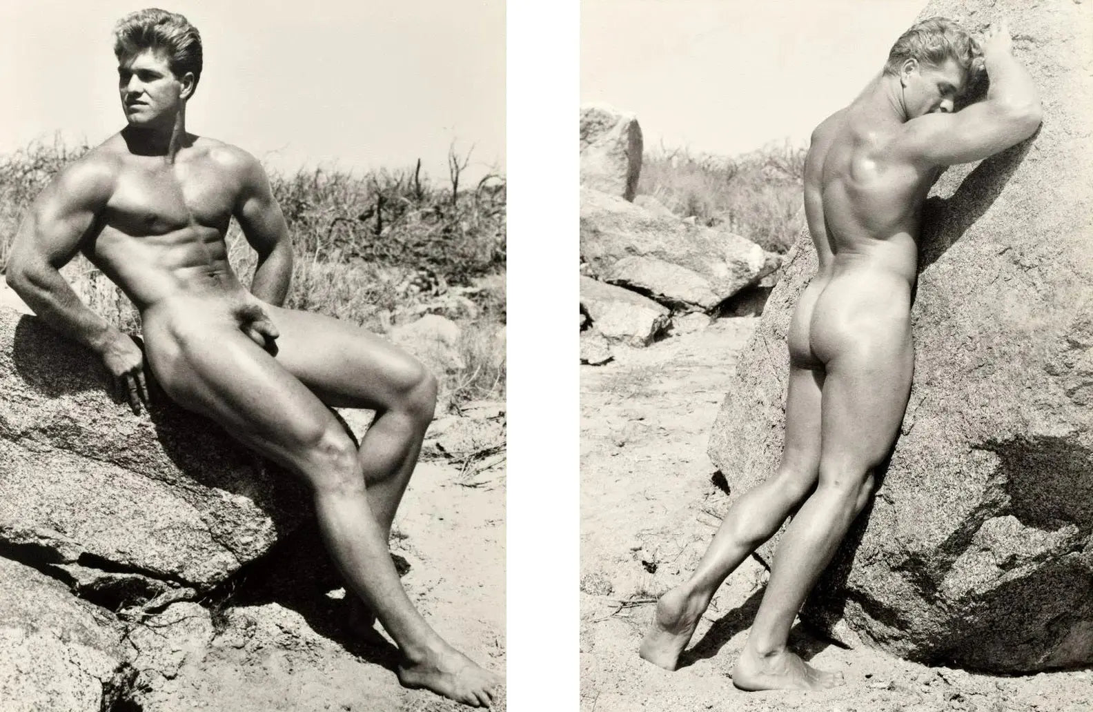{{ product_title }} Fine Art Print | {{ product_vendor }} Jakero77 Bruce of LA Vintage Homoerotic Nude Blonde Male Gay Muscle - 17" x 22" Art Print - 1887 Art Print  Jakero77