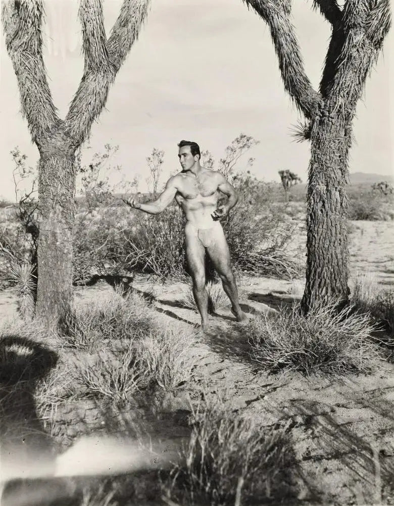 {{ product_title }} Fine Art Print | {{ product_vendor }} Jakero77 Bruce of LA Vintage John Weidemann in Loin Cloth Desert Gay - 17" x 22" Art Print - 1779 Art Print  Jakero77