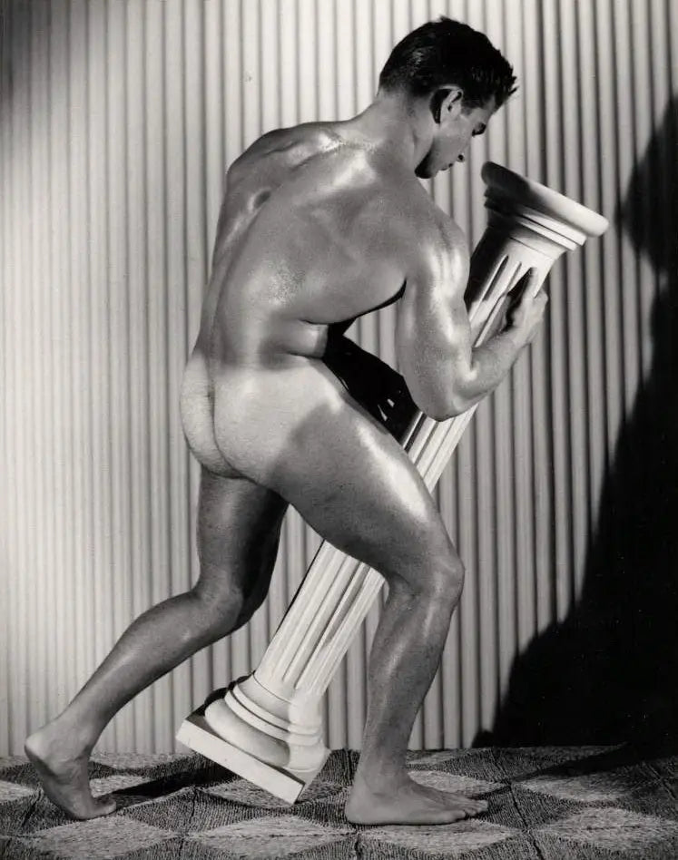 {{ product_title }} Fine Art Print | {{ product_vendor }} Jakero77 Bruce of LA Vintage Nude Alex Aronis Butt Gay Interest -17" x 22" Fine Art Print - 2272 Art Print  Jakero77