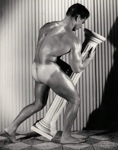 {{ product_title }} Fine Art Print | {{ product_vendor }} Jakero77 Bruce of LA Vintage Nude Alex Aronis Butt Gay Interest -17" x 22" Fine Art Print - 2272 Art Print  Jakero77