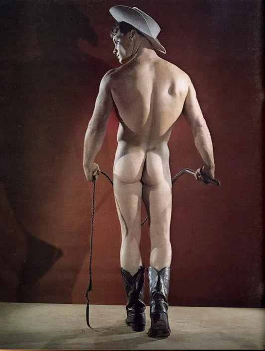 {{ product_title }} Fine Art Print | {{ product_vendor }} Jakero77 Bruce of LA Vintage Nude Cowboy Mark Edwards Gay Interest - 17" x 22" Art Print - 2266 Art Print  Jakero77