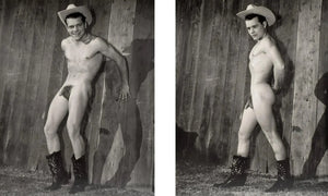 {{ product_title }} Fine Art Print | {{ product_vendor }} Jakero77 Bruce of LA Vintage Nude Gay Cowboy in Just Boots & Hat - 17"x22" Fine Art Print - 1930 Art Print  Jakero77