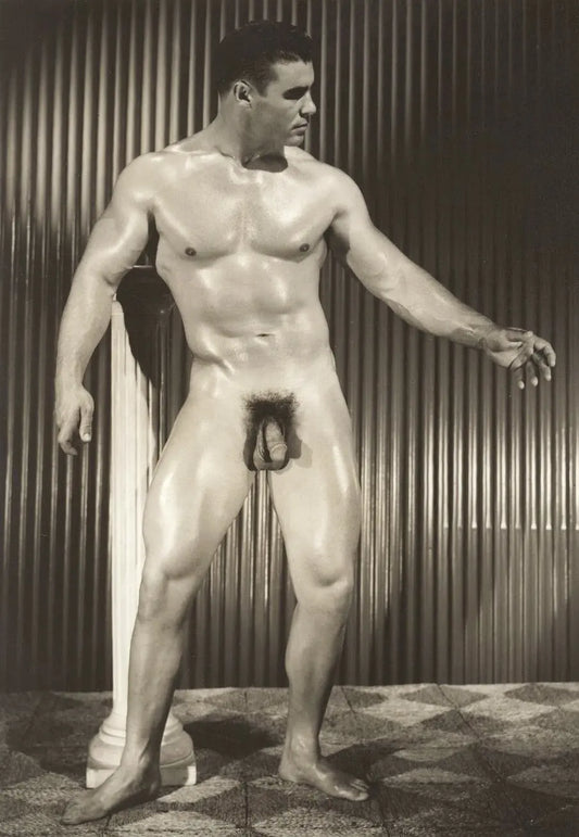 {{ product_title }} Fine Art Print | {{ product_vendor }} Jakero77 Bruce of LA Vintage Nude Keith Stephan Sculpture Pose Homoerotic Gay Interest - 17" x 22" Art Print - 2268 Art Print  Jakero77
