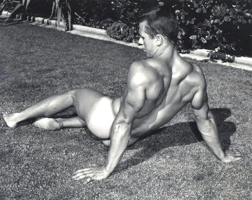 {{ product_title }} Fine Art Print | {{ product_vendor }} Jakero77 Bruce of LA Vintage Nude Male Butt Laying Grass Gay Interest - 17" x 22" Fine Art Print - 2002 Art Print  Jakero77