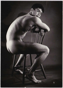 {{ product_title }} Fine Art Print | {{ product_vendor }} Jakero77 Bruce of LA Vintage Nude Male Butt Seated in Chair Gay -17" x 22" Fine Art Print - 2019 Art Print  Jakero77