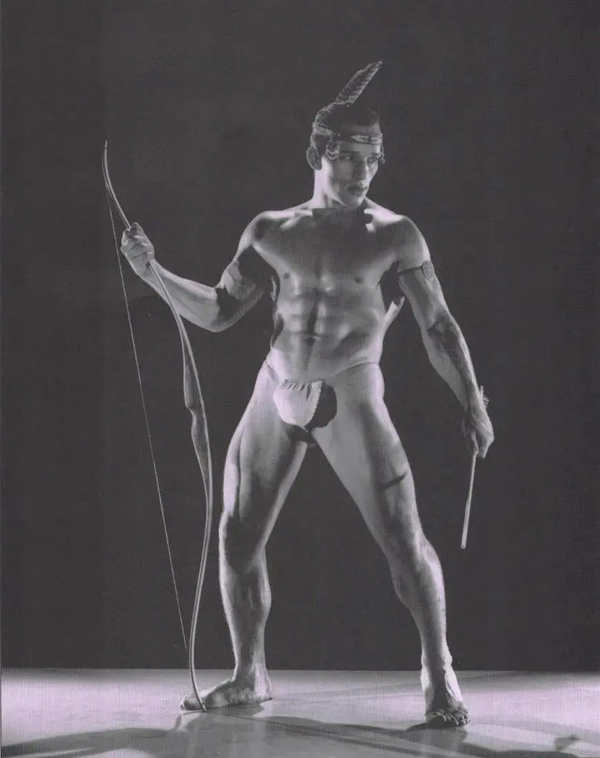{{ product_title }} Fine Art Print | {{ product_vendor }} Jakero77 Bruce of LA - Vintage Nude Male Native American Indian Gay 1950s - 17"22" Print Art Print  Jakero77