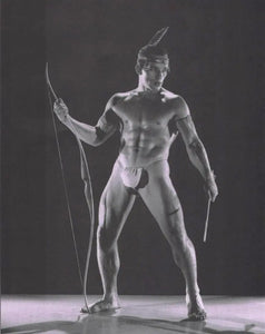 {{ product_title }} Fine Art Print | {{ product_vendor }} Jakero77 Bruce of LA - Vintage Nude Male Native American Indian Gay 1950s - 17"22" Print Art Print  Jakero77