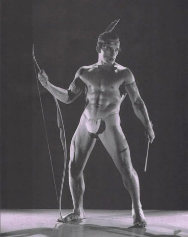 {{ product_title }} Fine Art Print | {{ product_vendor }} Jakero77 Bruce of LA - Vintage Nude Male Native American Indian Gay 1950s - 17"22" Print Art Print  Jakero77