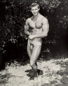{{ product_title }} Fine Art Print | {{ product_vendor }} Jakero77 Bruce of LA Vintage Nude Male Standing by Trees Homoerotic - 17" x 22" Art Print - 1797 Art Print  Jakero77