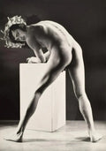{{ product_title }} Fine Art Print | {{ product_vendor }} Jakero77 Bruce of LA Vintage Nude Male Straw Hat Bent Over Gay - 17" x 22" Fine Art Print - 1757 Art Print  Jakero77