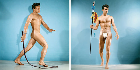 {{ product_title }} Fine Art Print | {{ product_vendor }} Jakero77 Bruce of LA Vintage Nude Males Posing RARE Color Gay - 17" x 22" Fine Art Print - 2134 Art Print  Jakero77