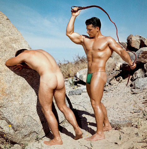 {{ product_title }} Fine Art Print | {{ product_vendor }} Jakero77 Bruce of LA Vintage Nude Males Whip Butt RARE Color Gay - 17"x22" Fine Art Print - 2008 Art Print  Jakero77
