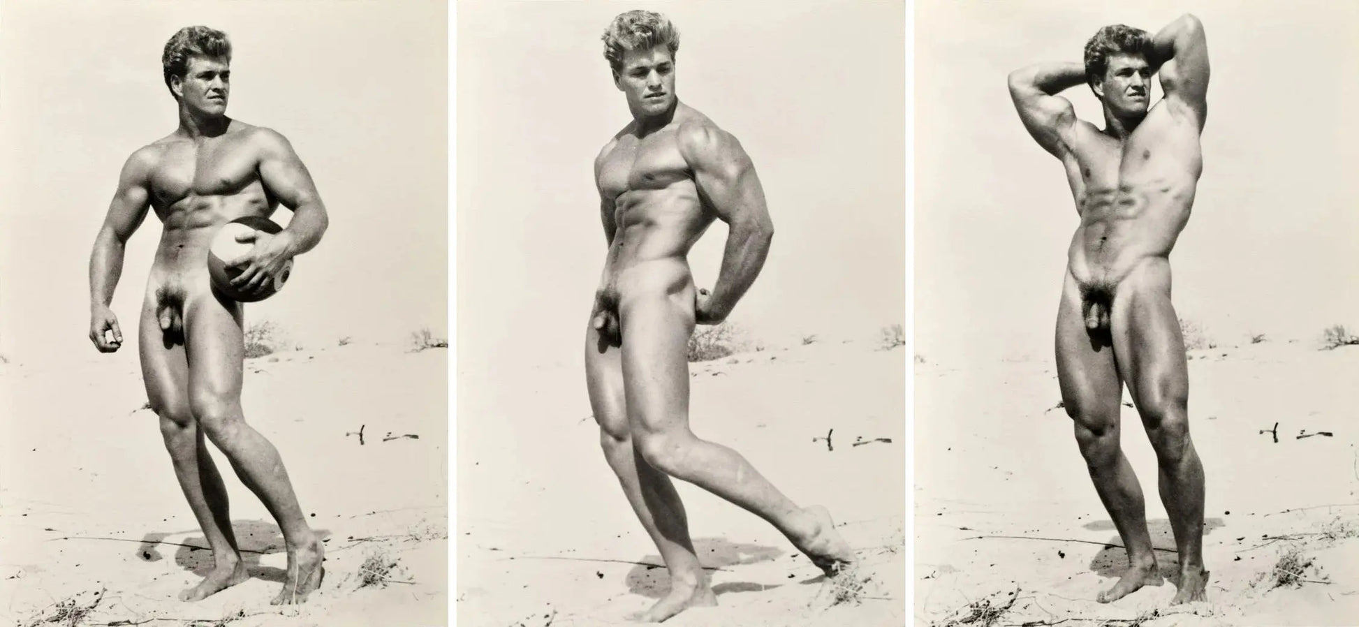 {{ product_title }} Fine Art Print | {{ product_vendor }} Jakero77 Bruce of LA Vintage Nude Muscular Blonde Male Gay Interest - 17" x 22" Art Print - 1885 Art Print  Jakero77