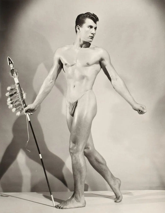 {{ product_title }} Fine Art Print | {{ product_vendor }} Jakero77 Bruce of LA - Vintage Steve Wengryn Nude Male Gay Interest Spear - 17" x 22" Fine Art Print Art Print  Jakero77