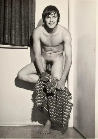 {{ product_title }} Fine Art Print | {{ product_vendor }} Jakero77 Bruce of Los Angeles 1960s Nude Male Toweling Off Gay - 17" x 22" Fine Art Print - 1751 Art Print  Jakero77