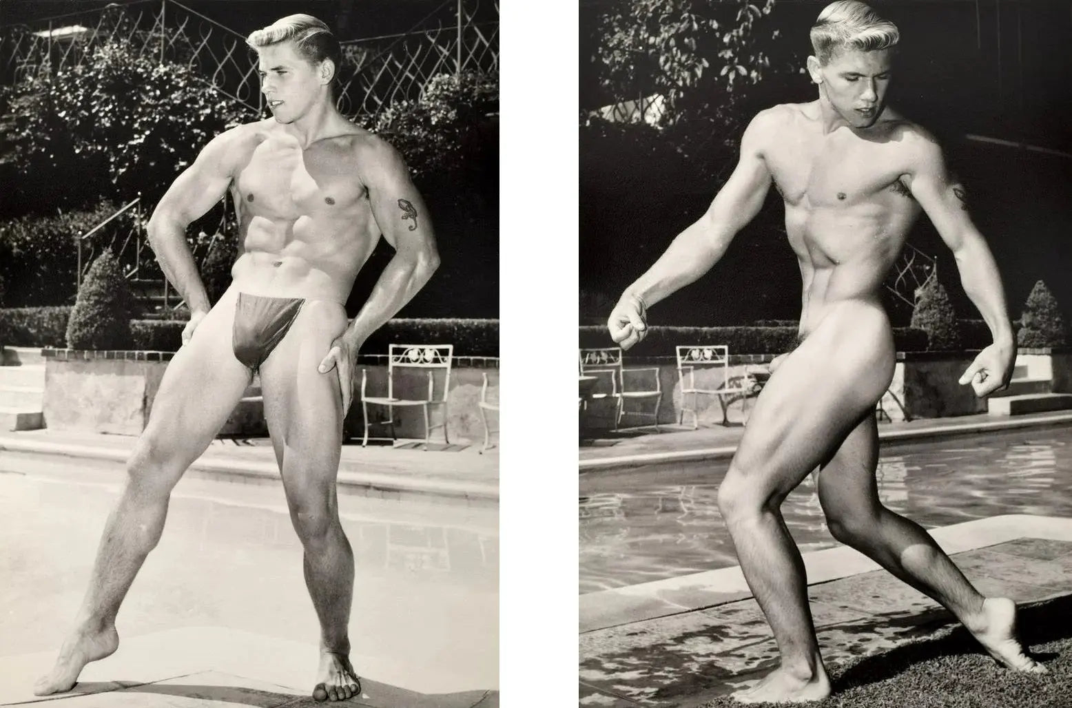 {{ product_title }} Fine Art Print | {{ product_vendor }} Jakero77 Bruce of Los Angeles - David Zurborg Nude Blonde Male Tattoo Homoerotic 1960s - 17"x22" Fine Art Print Art Print  Jakero77