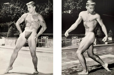 {{ product_title }} Fine Art Print | {{ product_vendor }} Jakero77 Bruce of Los Angeles - David Zurborg Nude Blonde Male Tattoo Homoerotic 1960s - 17"x22" Fine Art Print Art Print  Jakero77