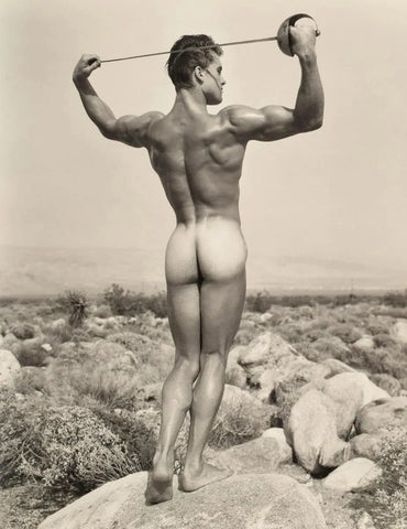 {{ product_title }} Fine Art Print | {{ product_vendor }} Jakero77 Bruce of Los Angeles - Ed Fury Nude Male Butt w/Sword 1960s Homoerotic Vintage Gay Interest - 17"x22" Fine Art Print Art Print  Jakero77