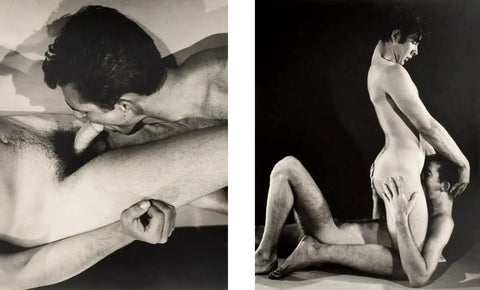 {{ product_title }} Fine Art Print | {{ product_vendor }} Jakero77 Bruce of Los Angeles Erotic Gay Blowjob Oral Sex 1960s Homoerotic Vintage Gay Interest - 17"x22" Fine Art Print - 1989 Art Print  Jakero77