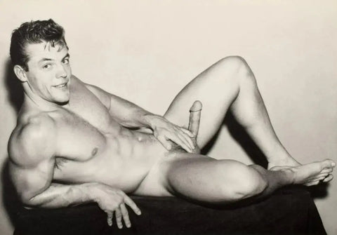 {{ product_title }} Fine Art Print | {{ product_vendor }} Jakero77 Bruce of Los Angeles Handsome Nude Beefcake Hard-on 1960s Homoerotic Vintage Gay Interest - 17"x22" Fine Art Print - 1973 Art Print  Jakero77