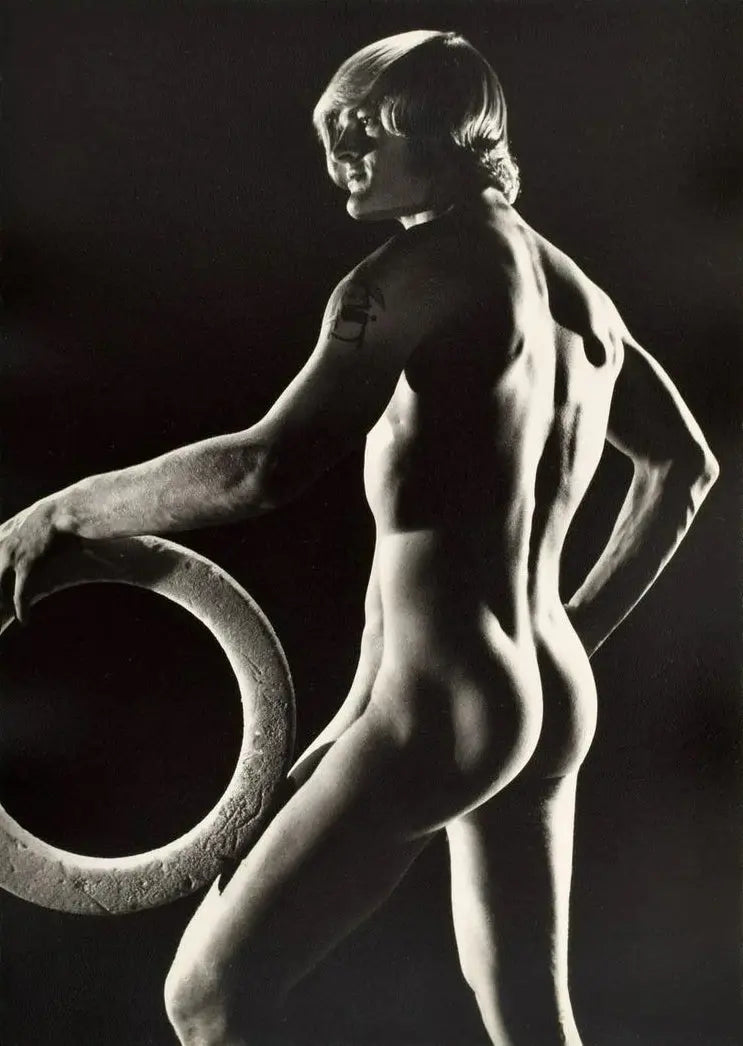 {{ product_title }} Fine Art Print | {{ product_vendor }} Jakero77 Bruce of Los Angeles Nude Blonde Male Butt Homoerotic - 17" x 22" Fine Art Print - 1773 Art Print  Jakero77