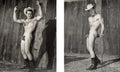 {{ product_title }} Fine Art Print | {{ product_vendor }} Jakero77 Bruce of Los Angeles Nude Cowboy Vintage Hat Boots Whip Gay - 17" x 22" Art Print - 1929 Art Print  Jakero77