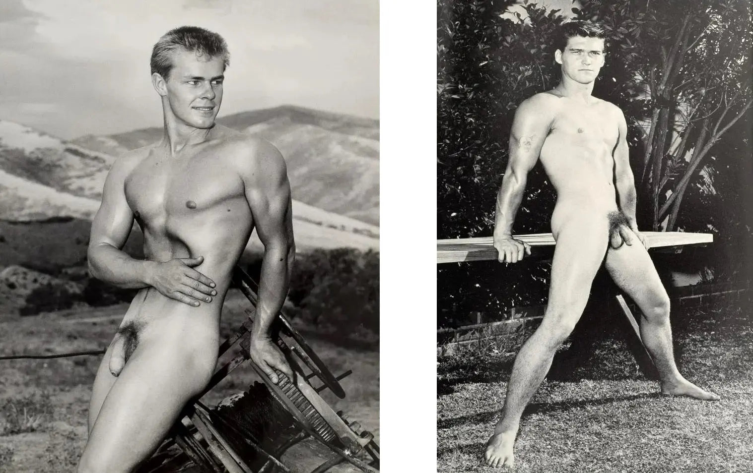 {{ product_title }} Fine Art Print | {{ product_vendor }} Jakero77 Bruce of Los Angeles Nude Guys Outside Homoerotic Vintage Gay Interest - 17"x22" Fine Art Print - 1957 Art Print  Jakero77