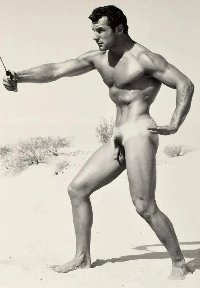 {{ product_title }} Fine Art Print | {{ product_vendor }} Jakero77 Bruce of Los Angeles Nude John Weidemann Desert Sand Gay - 17" x 22" Art Print - 1776 Art Print  Jakero77