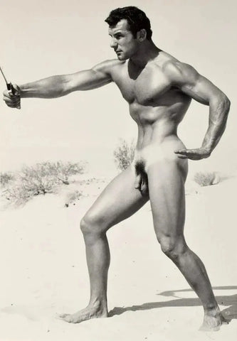 {{ product_title }} Fine Art Print | {{ product_vendor }} Jakero77 Bruce of Los Angeles Nude John Weidemann Desert Sand Gay - 17" x 22" Art Print - 1776 Art Print  Jakero77