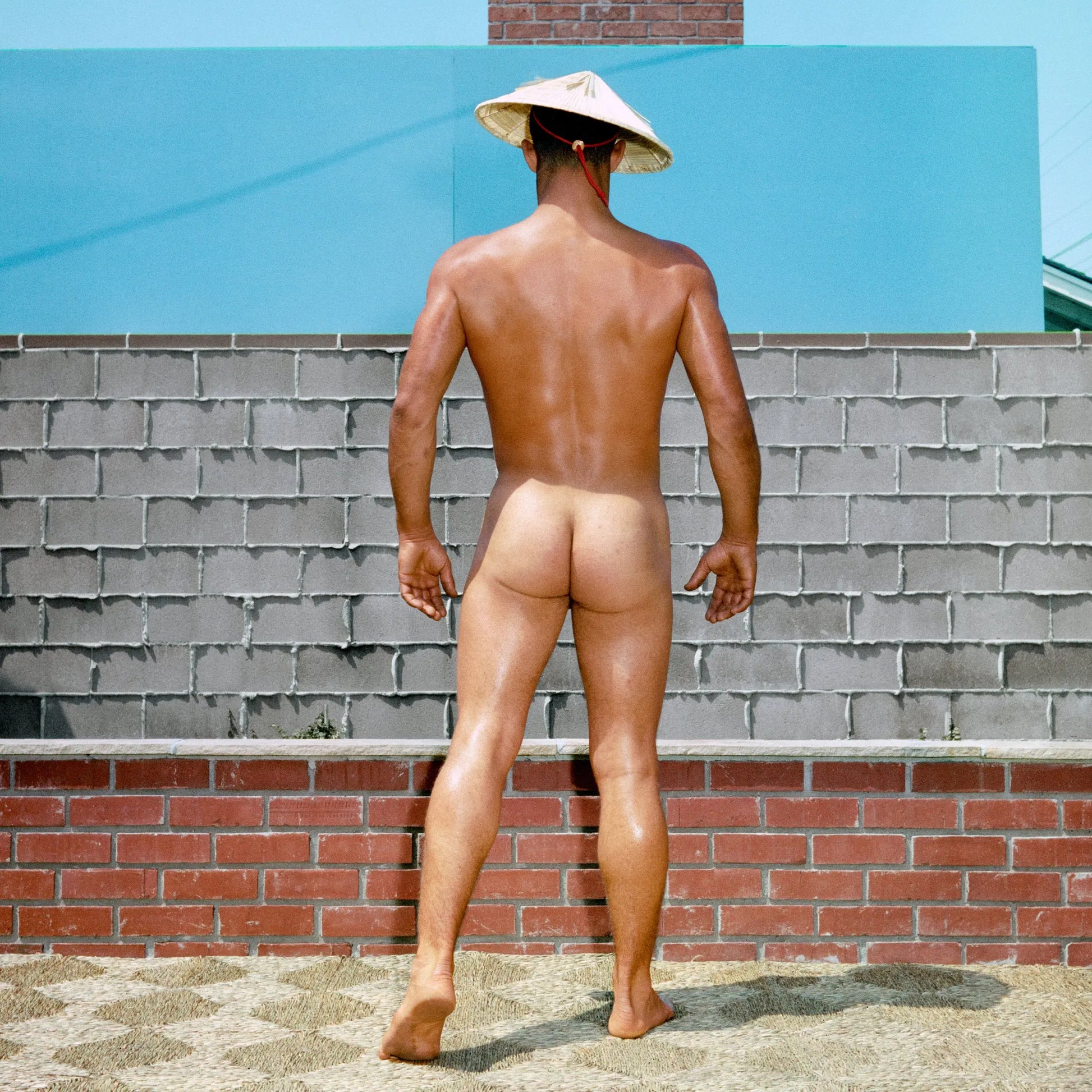 {{ product_title }} Fine Art Print | {{ product_vendor }} Jakero77 Bruce of Los Angeles Nude Male Butt Asian Hat Gay Interest 1960s - 17"x22" Print Art Print  Jakero77