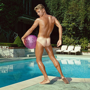 {{ product_title }} Fine Art Print | {{ product_vendor }} Jakero77 Bruce of Los Angeles - Nude Male Butt Tan Lines by Pool Gay 1960s - 17"x22" Print Art Print  Jakero77