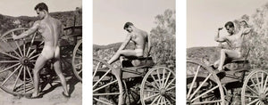 {{ product_title }} Fine Art Print | {{ product_vendor }} Jakero77 Bruce of Los Angeles Nude Male Butt Western Vintage Gay Interest - 17"x22" Fine Art Print - 1967 Art Print  Jakero77