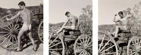 {{ product_title }} Fine Art Print | {{ product_vendor }} Jakero77 Bruce of Los Angeles Nude Male Butt Western Vintage Gay Interest - 17"x22" Fine Art Print - 1967 Art Print  Jakero77