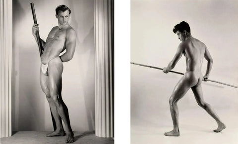 {{ product_title }} Fine Art Print | {{ product_vendor }} Jakero77 Bruce of Los Angeles Nude Male Butt & Loin Cloth Homoerotic - 17" x 22" Art Print - 1920 Art Print  Jakero77