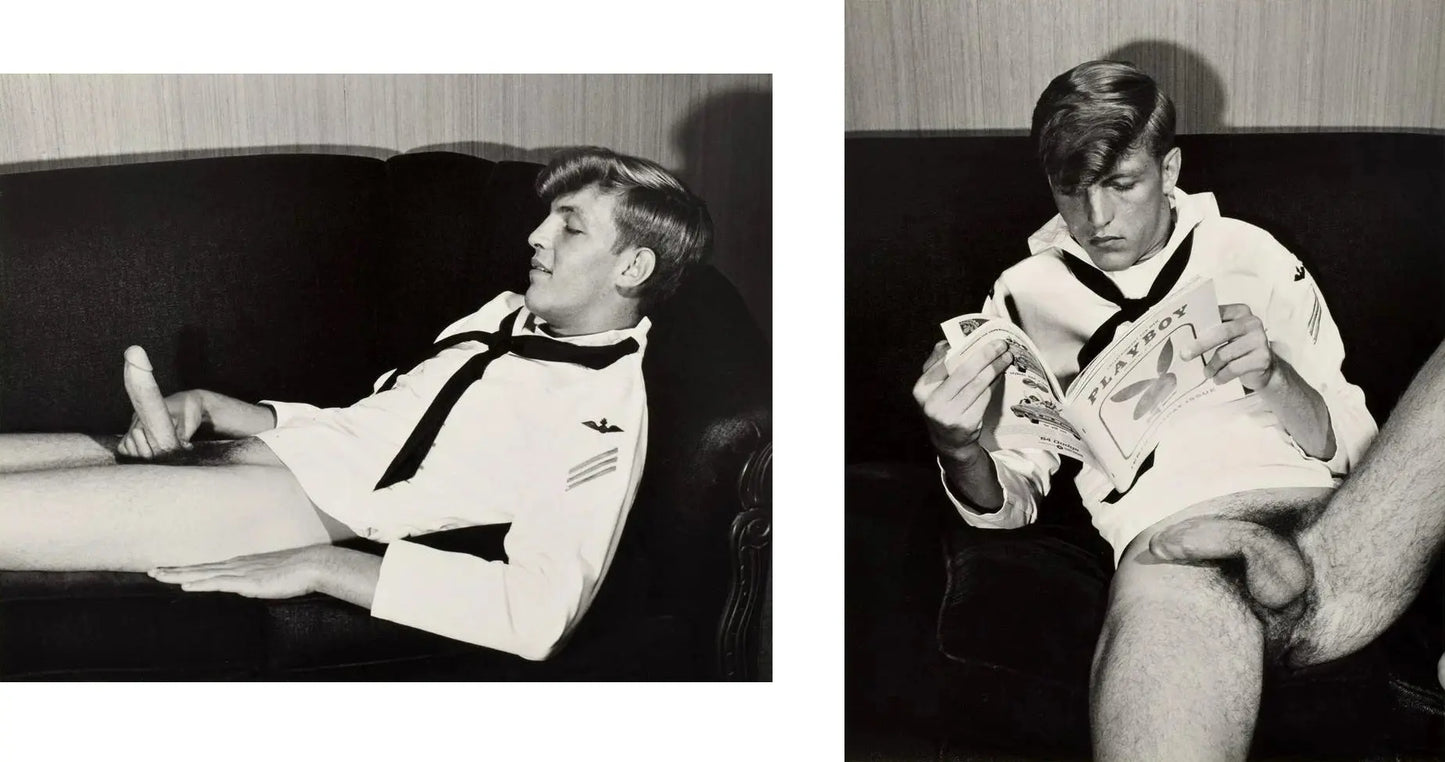 {{ product_title }} Fine Art Print | {{ product_vendor }} Jakero77 Bruce of Los Angeles Nude Sailor Hard Cock Reading Playboy 1960s Homoerotic Vintage Gay Interest - 17"x22" Fine Art Print - 1978 Art Print  Jakero77