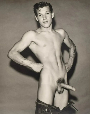 {{ product_title }} Fine Art Print | {{ product_vendor }} Jakero77 Bruce of Los Angeles Nude Young Jim Manning Erection 1960s Homoerotic Vintage Gay Interest - 17"x22" Fine Art Print - 1983 Art Print  Jakero77