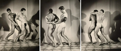 {{ product_title }} Fine Art Print | {{ product_vendor }} Jakero77 Bruce of Los Angeles Two Nude Males Gay Homoerotic Holds - 17"x22" Fine Art Print - 1841 Art Print  Jakero77