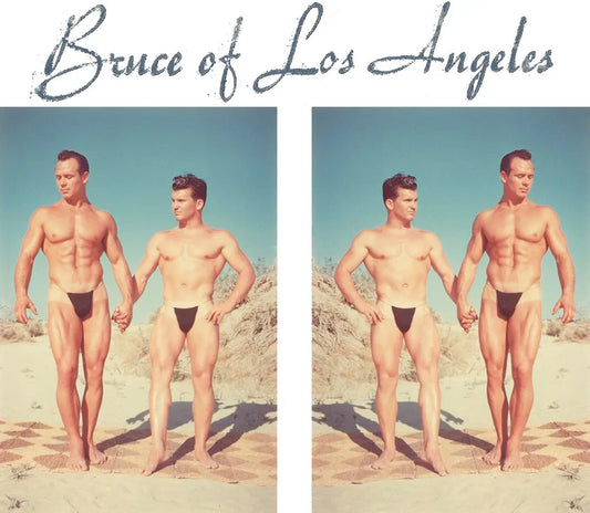 {{ product_title }} Fine Art Print | {{ product_vendor }} Jakero77 Bruce of Los Angeles Two Nude Males Holding Hands 1960s Gay - 17" x 22" Art Print - 2125 Art Print  Jakero77