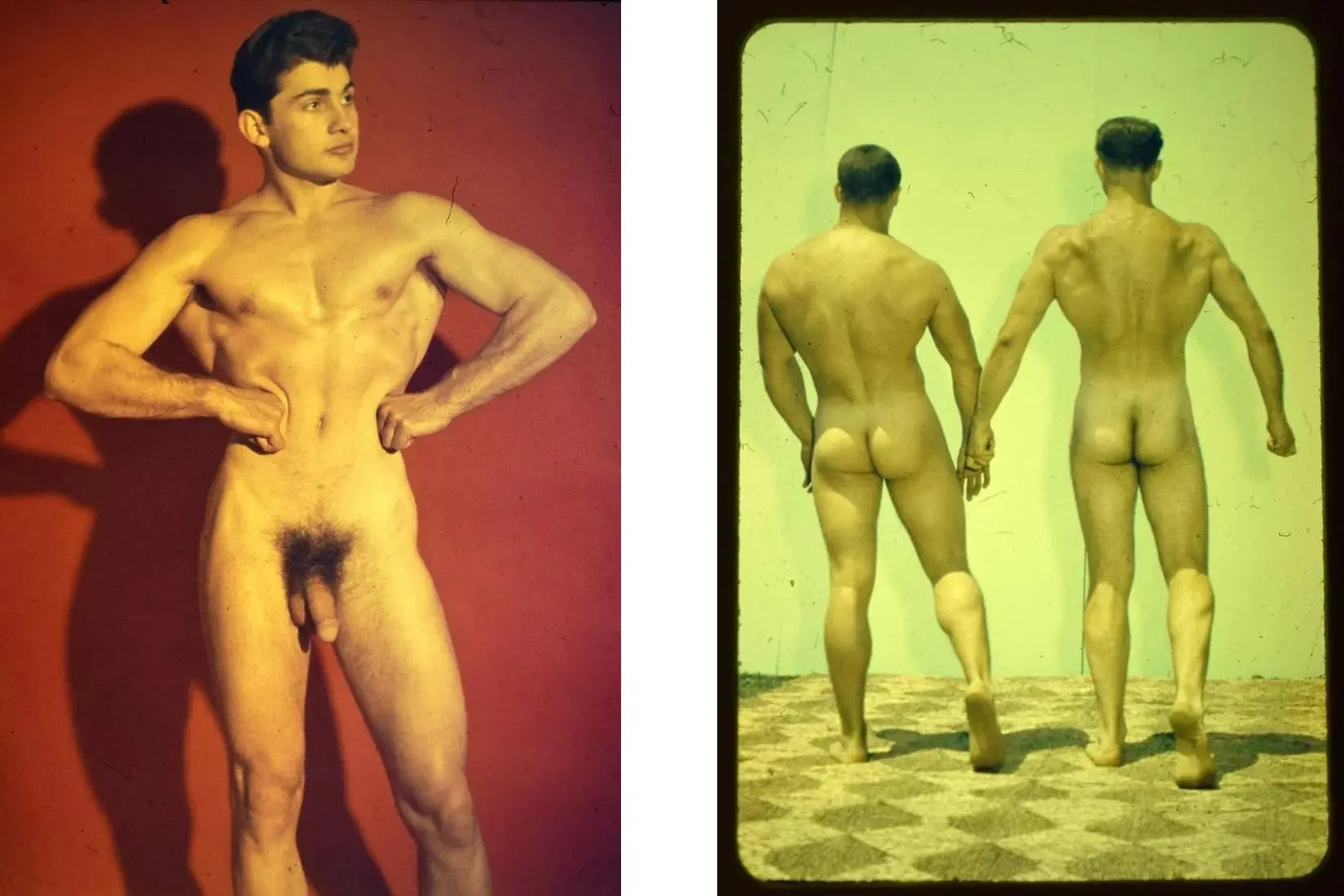 {{ product_title }} Fine Art Print | {{ product_vendor }} Jakero77 Bruce of Los Angeles Two Nude Men Holding Hands Butt Gay Interest - 17"x22" Print - 1935 Art Print  Jakero77