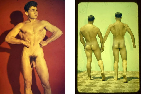 {{ product_title }} Fine Art Print | {{ product_vendor }} Jakero77 Bruce of Los Angeles Two Nude Men Holding Hands Butt Gay Interest - 17"x22" Print - 1935 Art Print  Jakero77