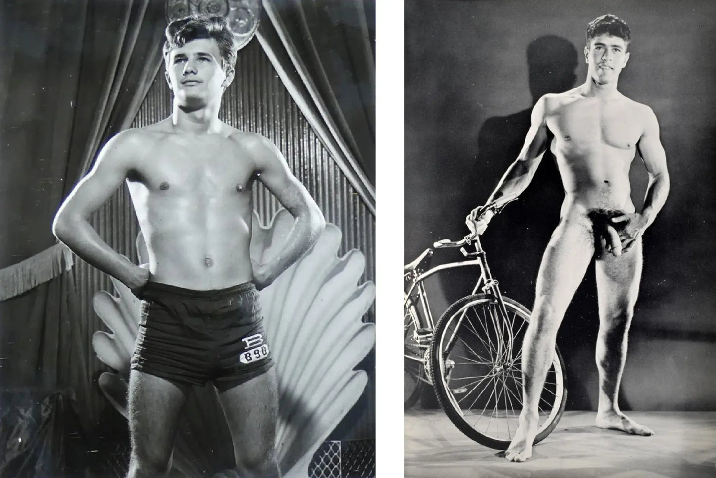 {{ product_title }} Fine Art Print | {{ product_vendor }} Jakero77 Bruce of Los Angeles Vintage Gay Interest Two Nude Males Posing Homoerotic - 17" x 22" Art Print - 2064 Art Print  Jakero77