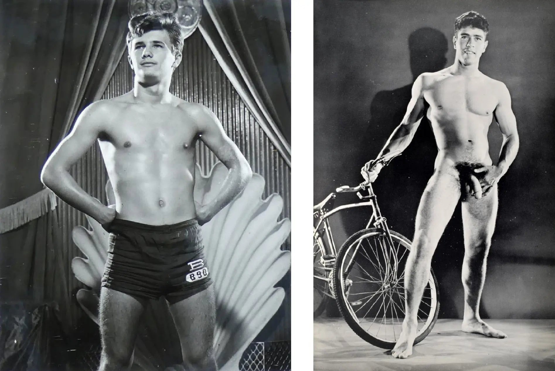 {{ product_title }} Fine Art Print | {{ product_vendor }} Jakero77 Bruce of Los Angeles Vintage Gay Interest Two Nude Males Posing Homoerotic - 17" x 22" Art Print - 2064 Art Print  Jakero77