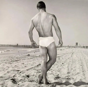 {{ product_title }} Fine Art Print | {{ product_vendor }} Jakero77 Bruce of Los Angeles Vintage Male at Beach Sunny Day Gay - 17"x22" Fine Art Print - 1778 Art Print  Jakero77