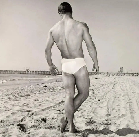 {{ product_title }} Fine Art Print | {{ product_vendor }} Jakero77 Bruce of Los Angeles Vintage Male at Beach Sunny Day Gay - 17"x22" Fine Art Print - 1778 Art Print  Jakero77