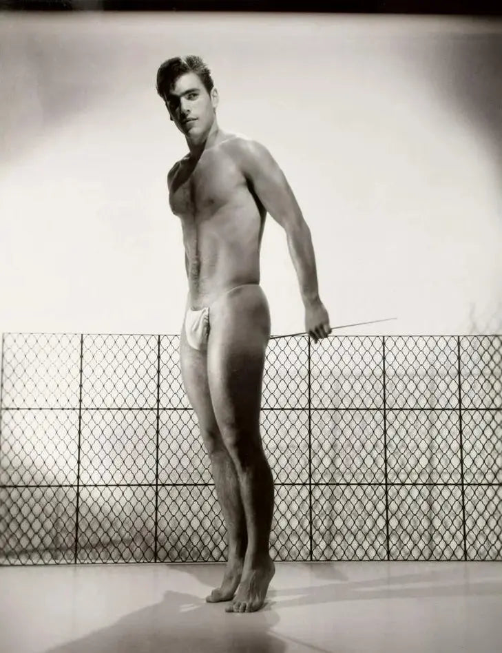 {{ product_title }} Fine Art Print | {{ product_vendor }} Jakero77 Bruce of Los Angeles Vintage Male in Loin Cloth Sword - 17" x 22" Fine Art Print - 1789 Art Print  Jakero77